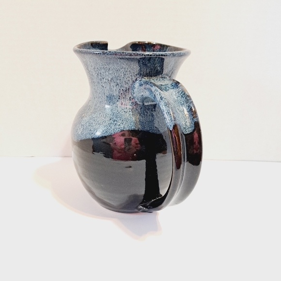Studio Art Drip Glaze‎ Pottery Pitcher Artist Signed P.Maley 04 - Picture 3 of 7